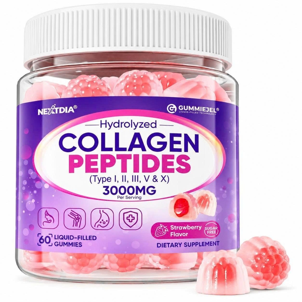 NEXTDIA Gummiejel Collagen Peptides Flacon